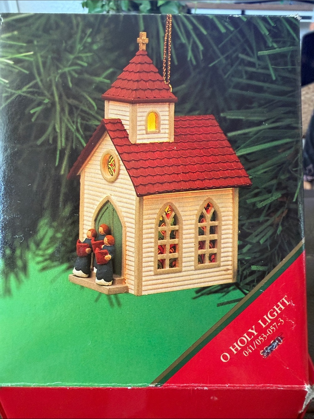 Red Roof Church Ornament - Home Holiday